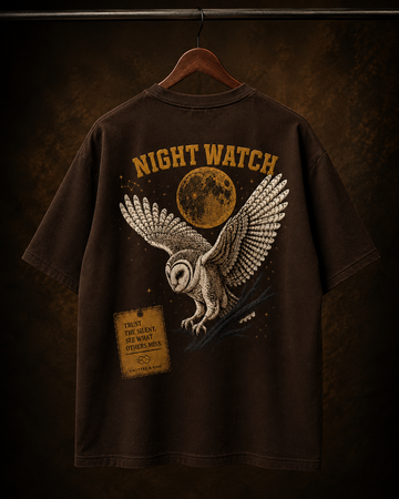 Barn Owl - Oversized Puffed Print Tee - Limited Edition