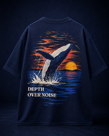 Whale - Oversized Puffed Print Tee - Limited Edition 🐋