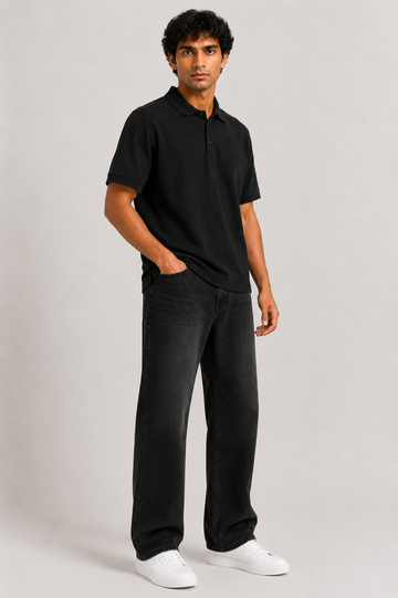 PREMIUM- Polo Cotton - 240 GSM - Black