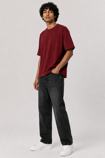 PREMIUM-Oversized Cotton French Terry - 240 GSM - Cherry Red