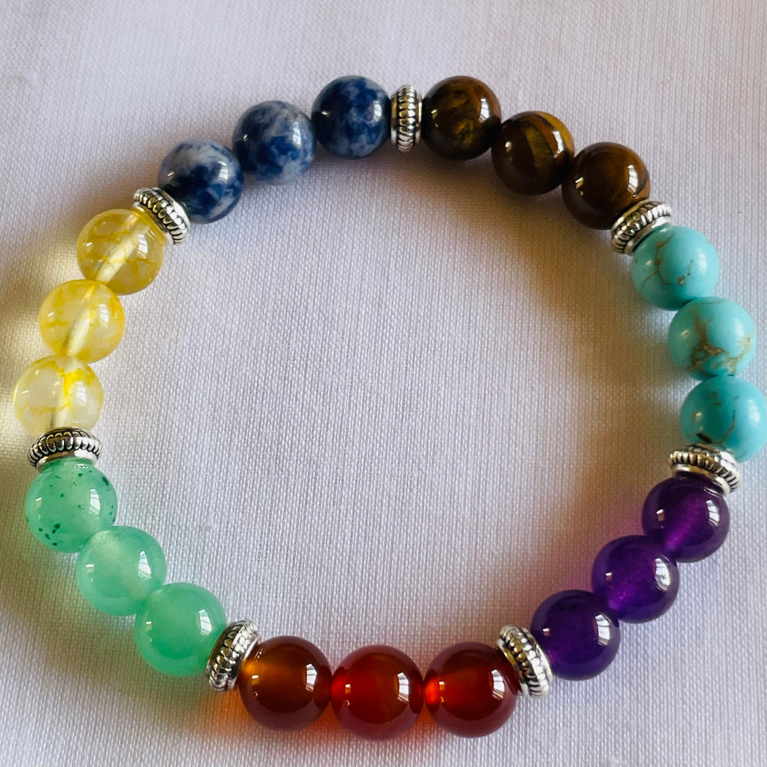 Chakra Harmony Bracelet – 7 Chakra Gemstone Beaded Bracelet