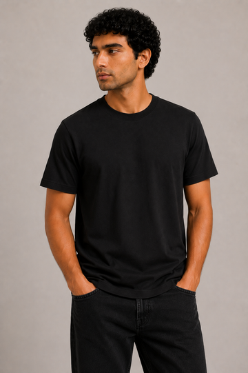 PREMIUM - Regular Fit Premium Cotton - 180 GSM - Black